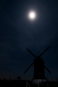 Moulin sous la pleine lune - Mill under the full moon - Mühle bei Vollmond photo