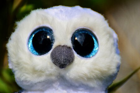 Feather glitter eyes stuffed animal