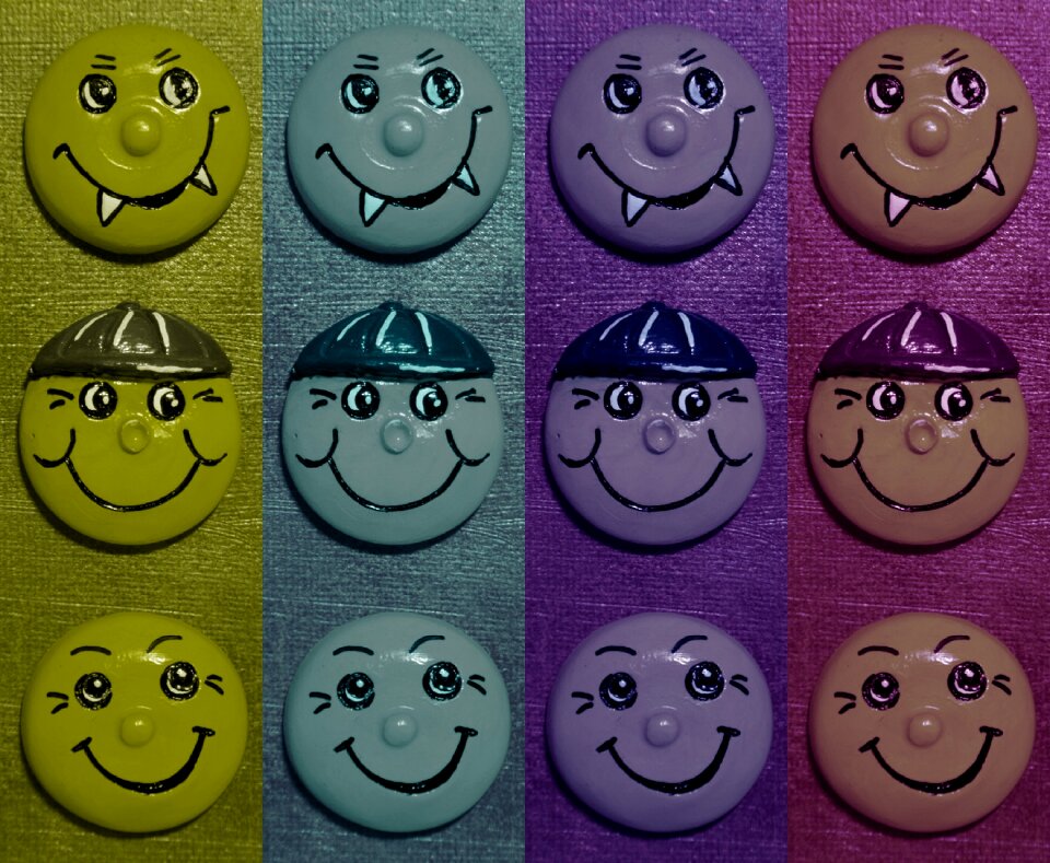 Color emoticon smiley