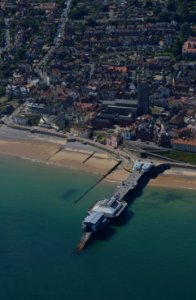 Cromer pier from the sky