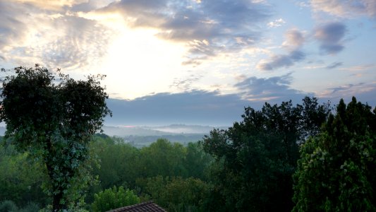 Sunrise on the Tuscany country