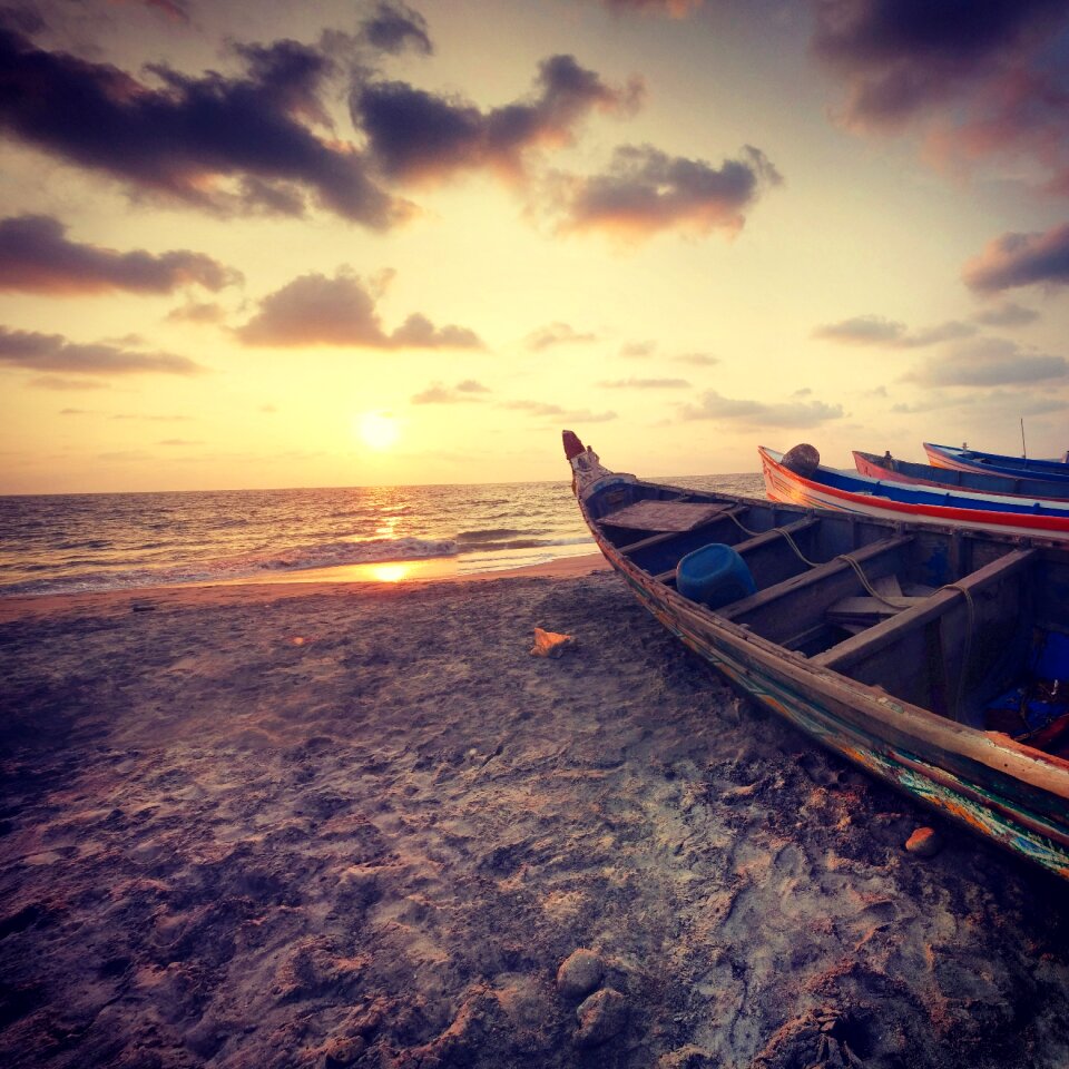 Allepey sunset sea