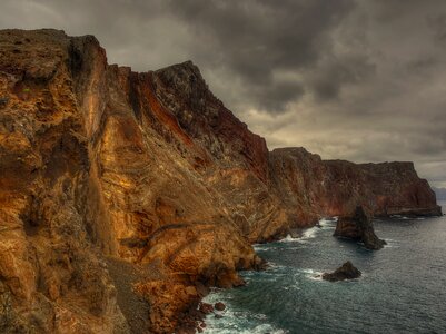 Rock coast ocean photo