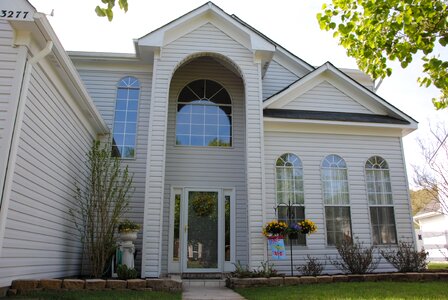 Suburb exterior gray house