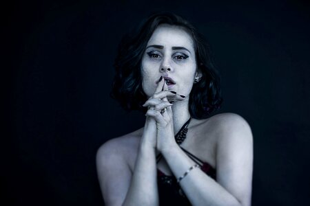 The depleted state of moaning girl pain