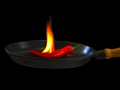Pan fire hot