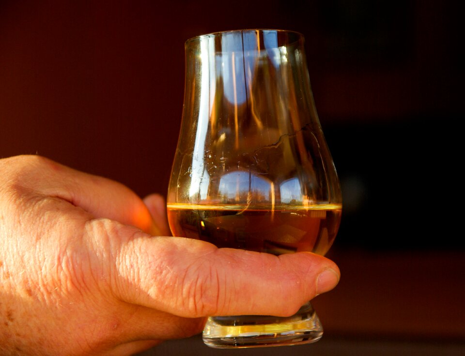 Alcohol reflection hand