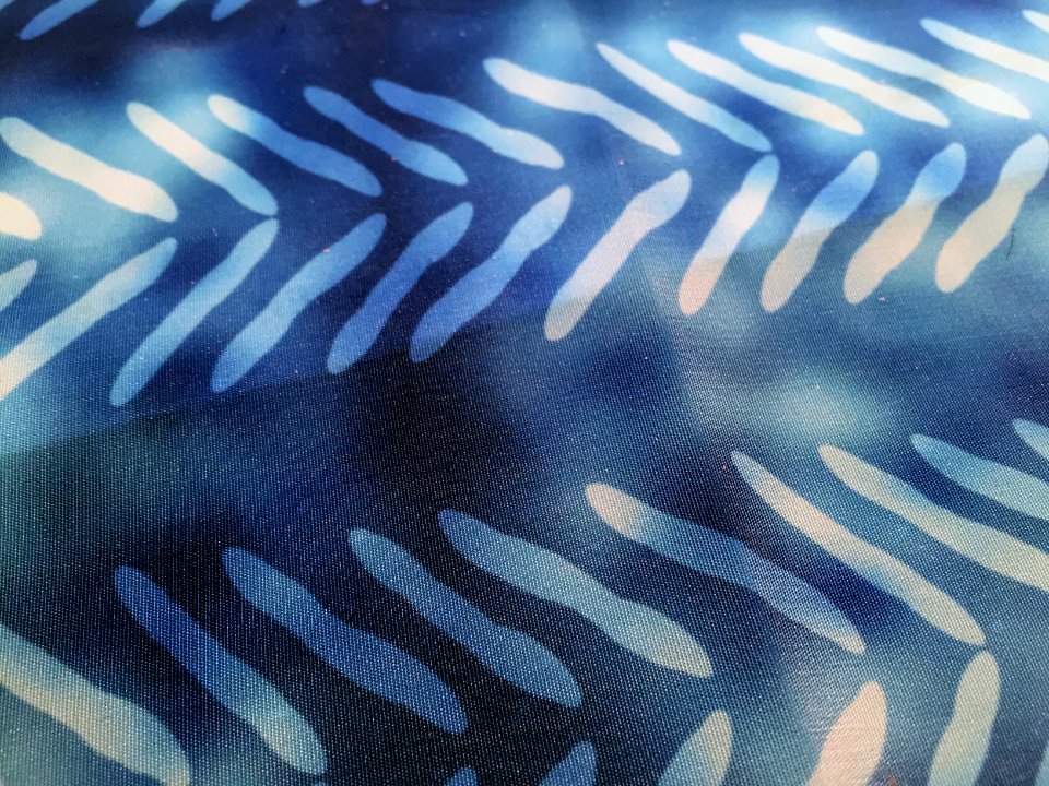 Blue Herringbone Silky Faille Design