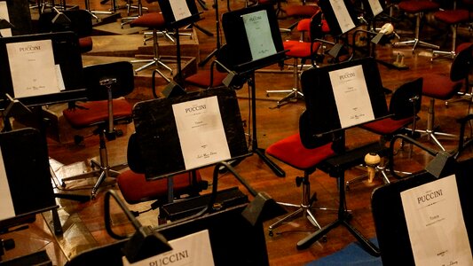 Orchestra pit opera puccini photo
