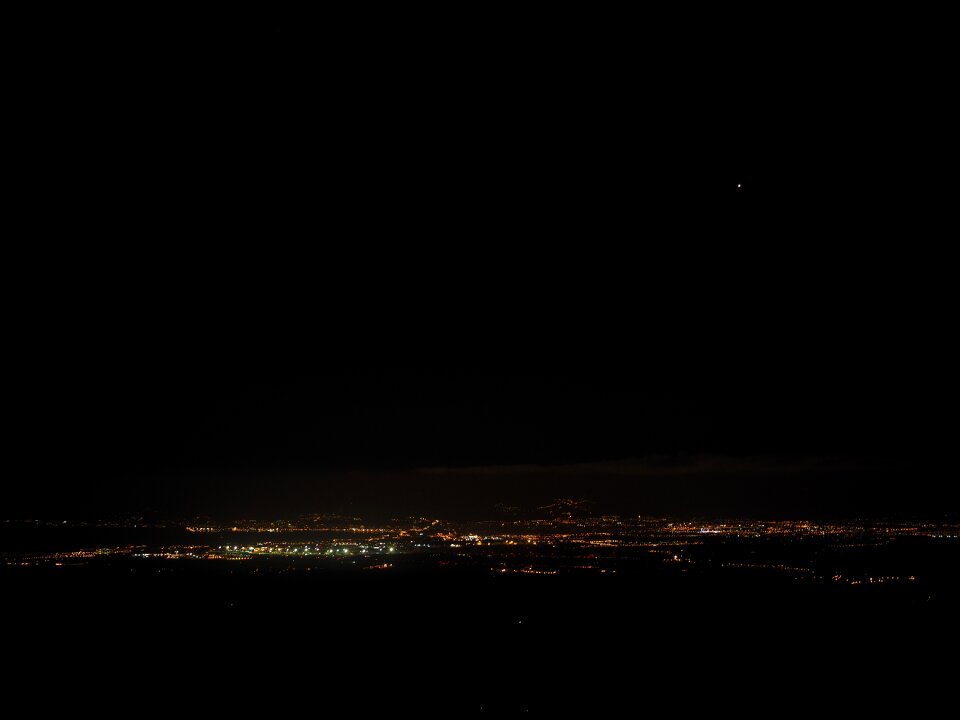 Sea of light mallorca at night