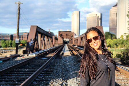 Tracks train station photo