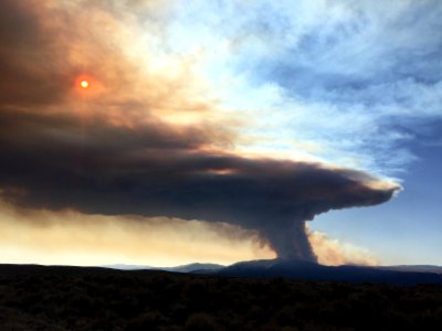 Langdon Mountain Prescribed Burn Smoke Plume