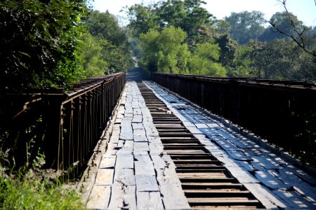 Ponte Sobre o Rio Vacacaí, Restinga Seca, Rio Grande Do Sul, Brasil photo