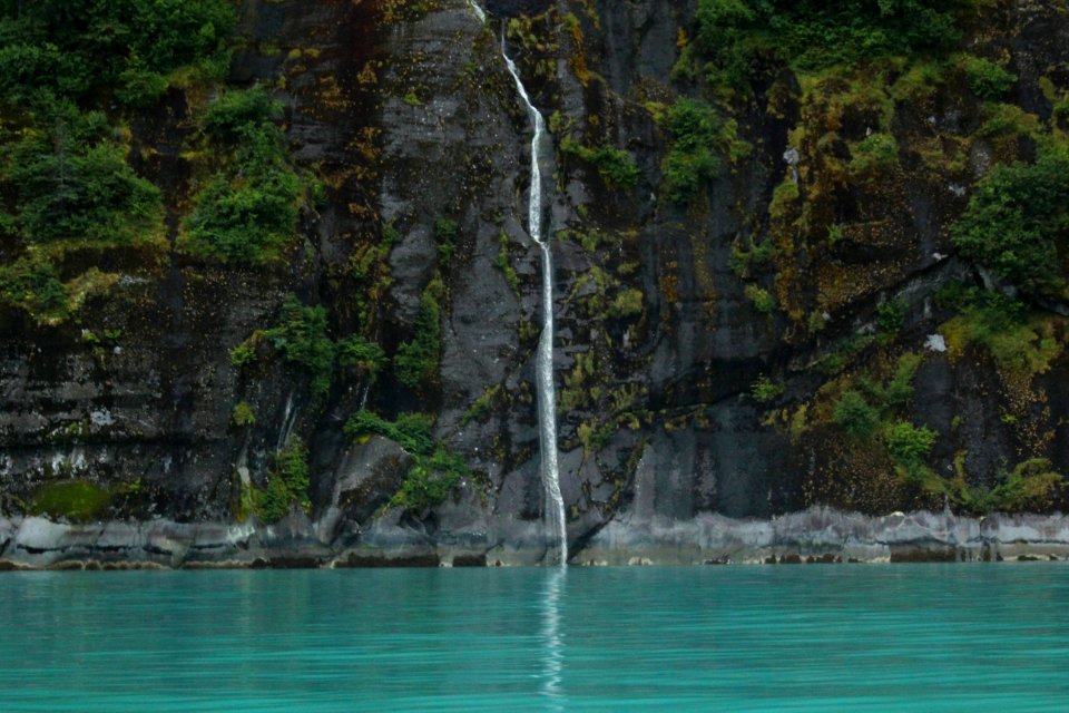 Waterfall Along Tracy Arm Fjord photo