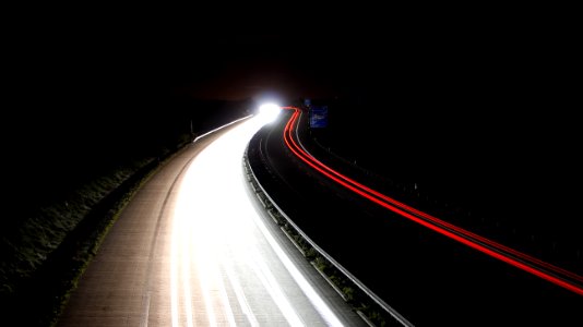 Autobahn at night photo