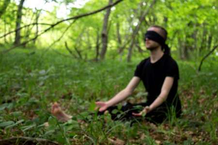 Danijel Šivinjski blindfolded at Plitvice Lakes photo