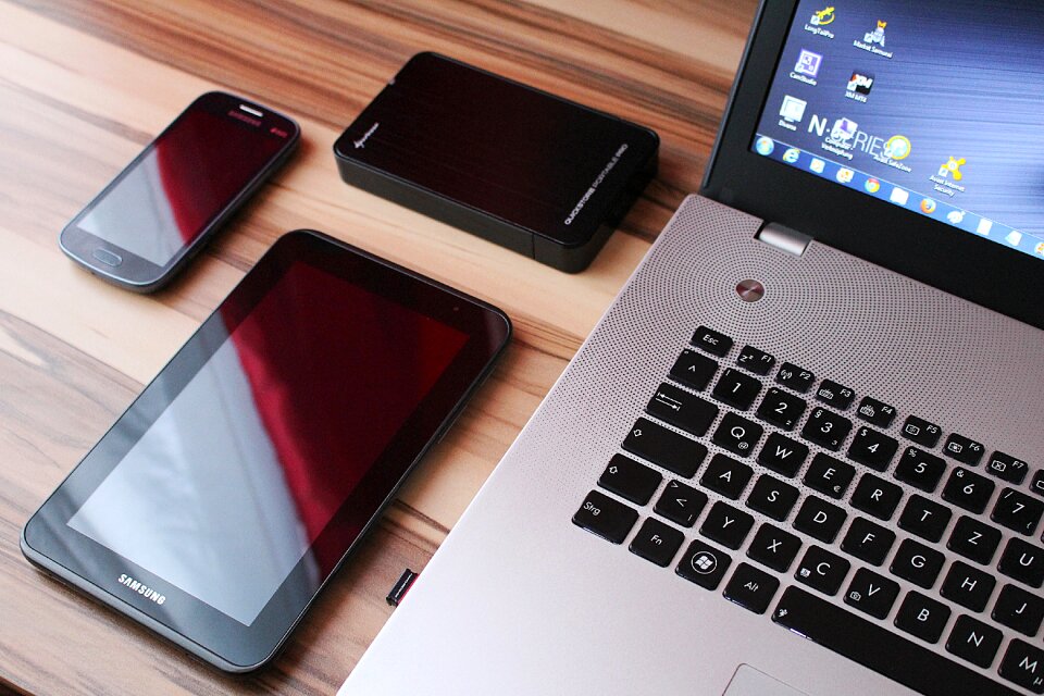 Smartphone laptop hard drive