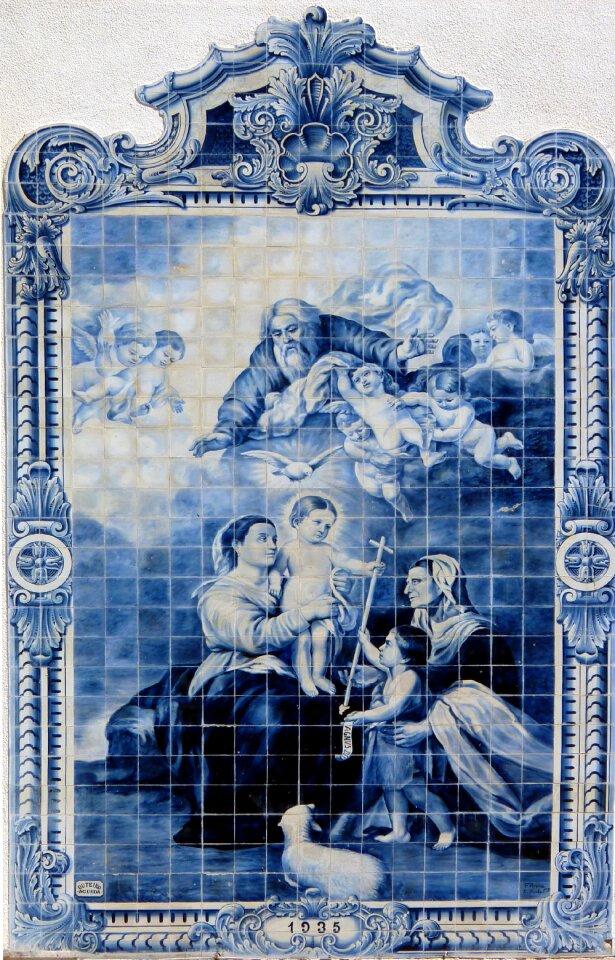 Scene from the bible art blue