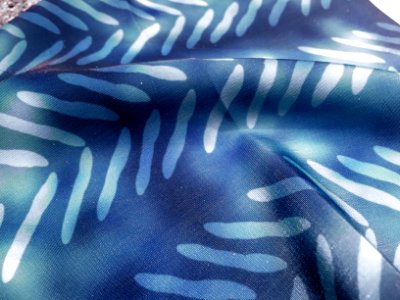 Blue Herringbone Silky Faille Design