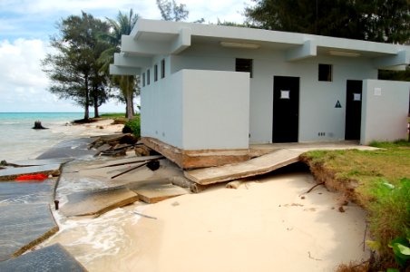 Storm damage in American Memorial Park