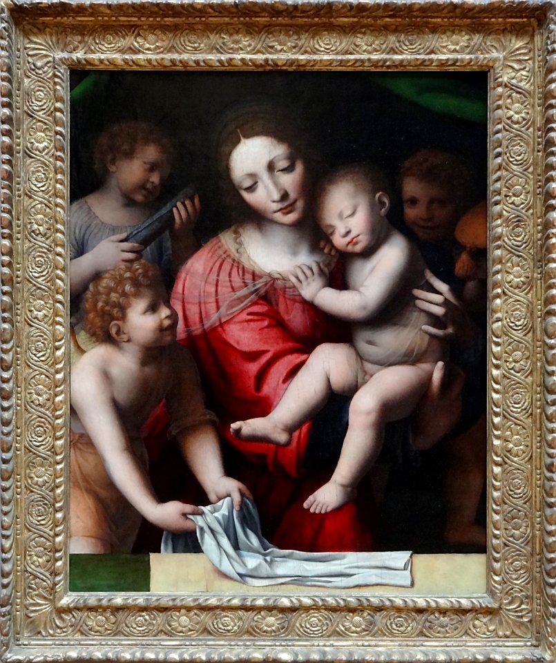 "Le Sommeil de l'Enfant Jésus", Bernardino Luini. Musée du Louvre.