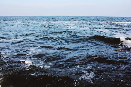 Waves ripple flowing