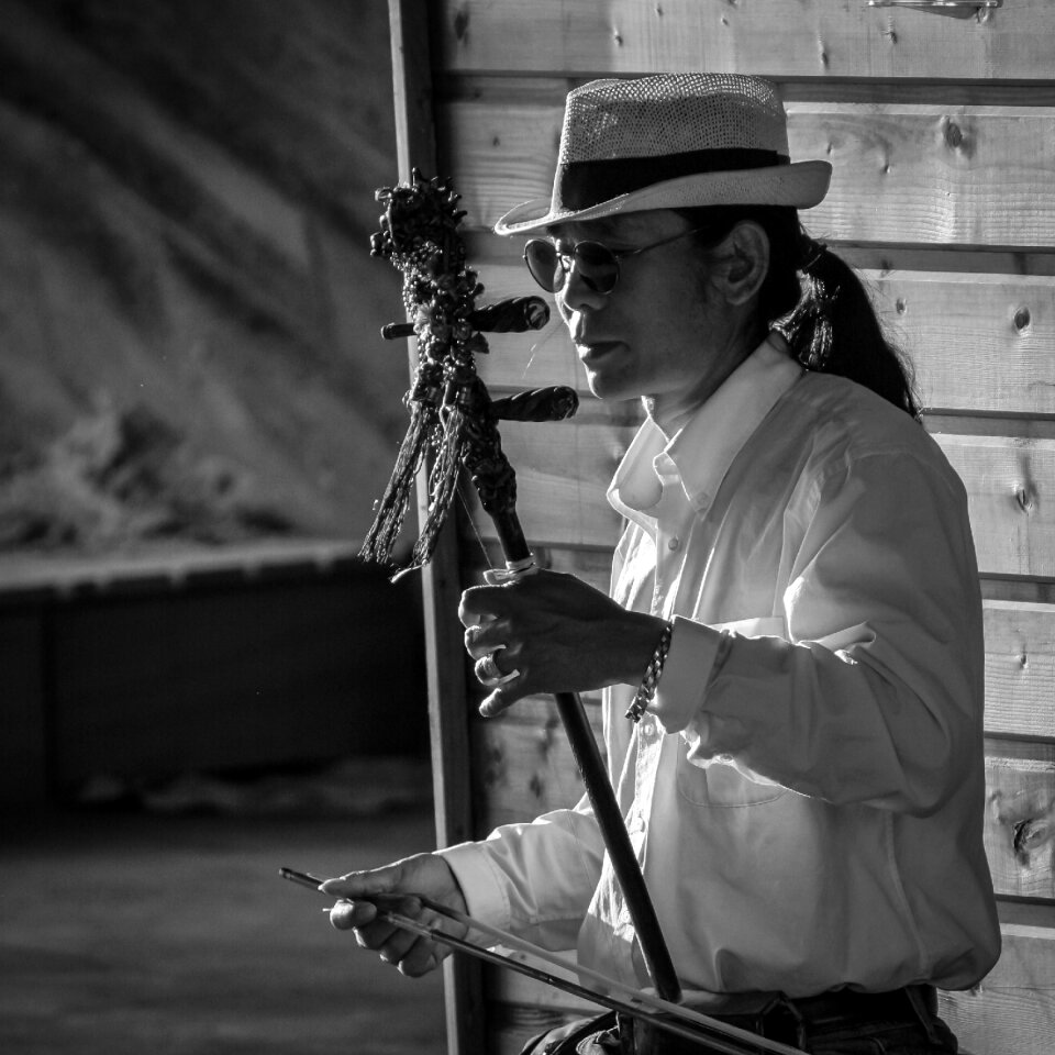 Street musician character paris plage