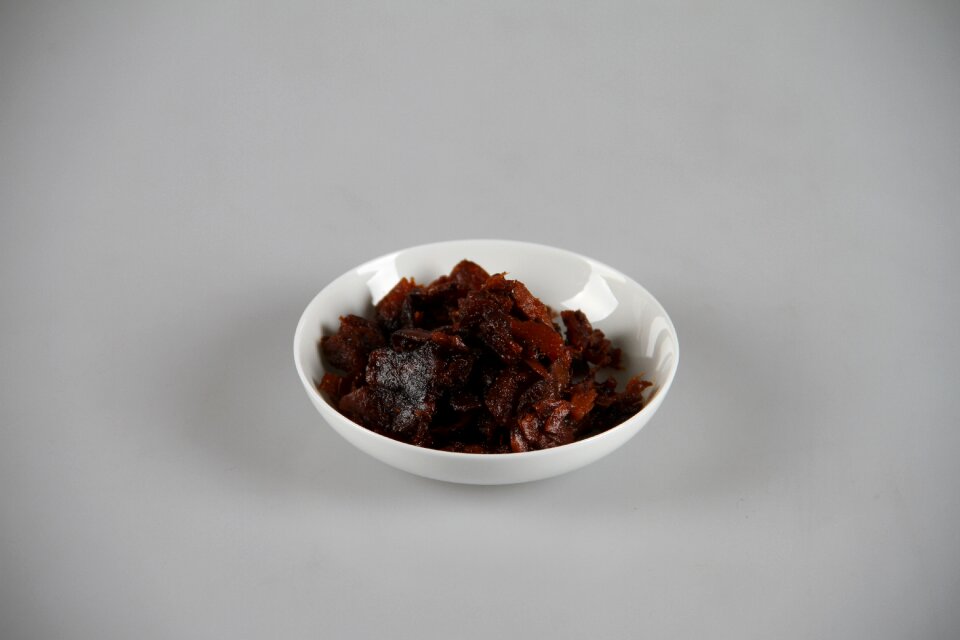 Gourmet shredded mushrooms plate loaded