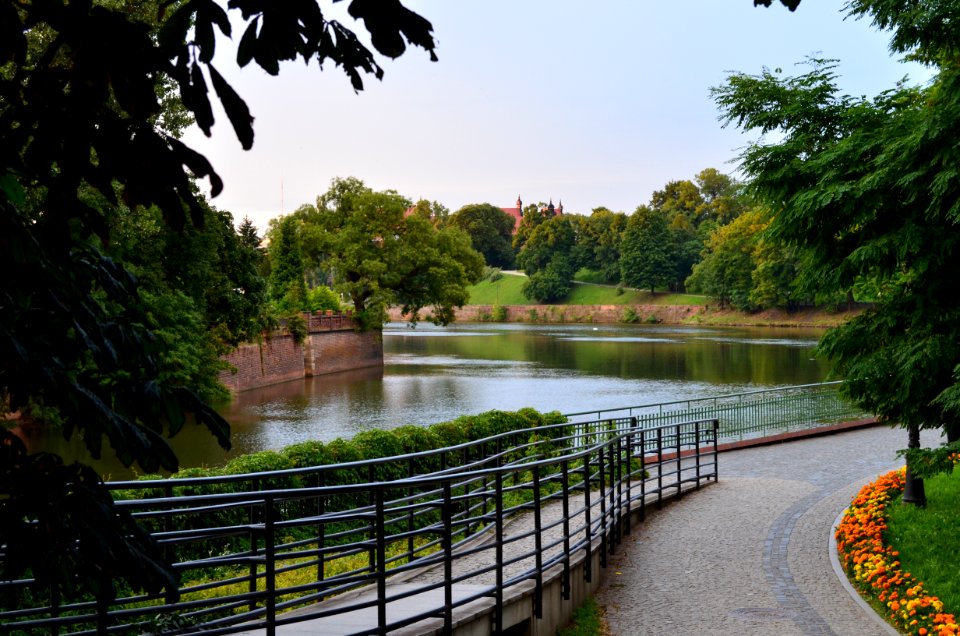 Odra River view from Tumski Bridge, Wrocław, Poland
