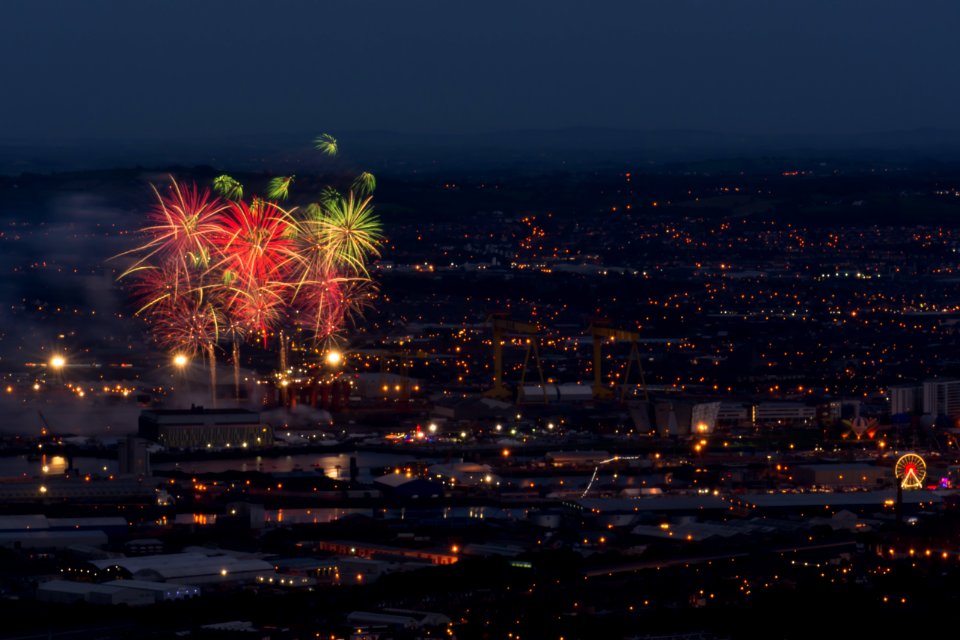 Belfast - Tall Ship Fireworks