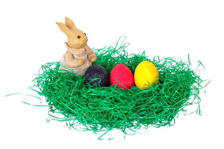 Color easter bunny figure