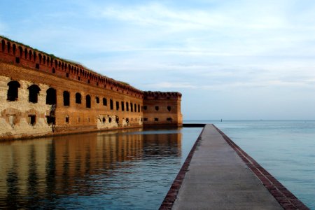 Fort Jefferson moat and wall photo