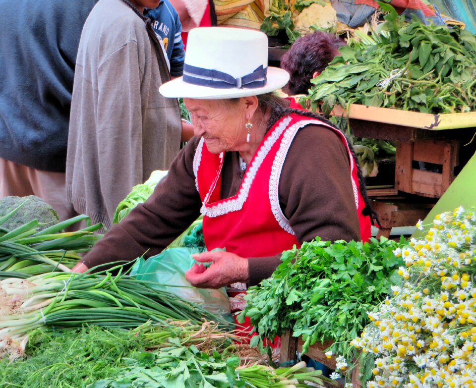 Market peasant traditional costume