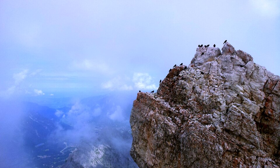 Mountaineering hiking summit
