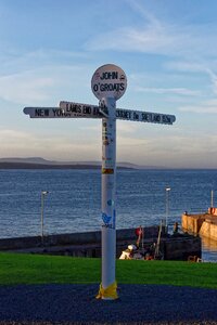 Britain headland signpost photo