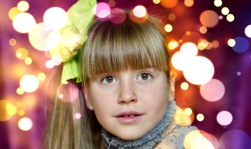 Face children's disco bokeh