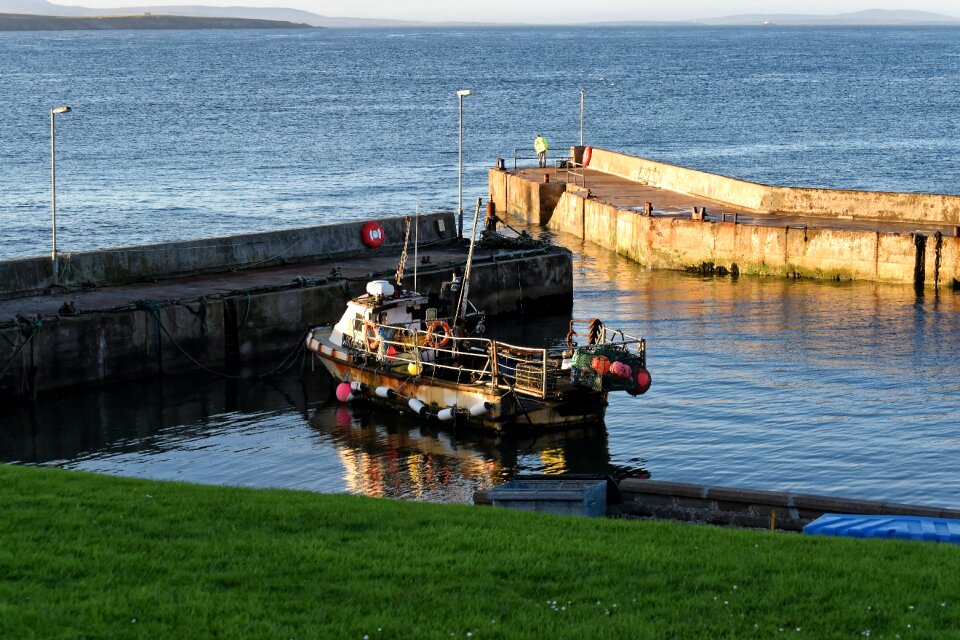 Fishing boat water port
