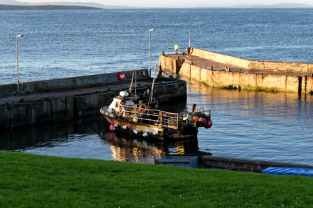 Fishing boat water port photo