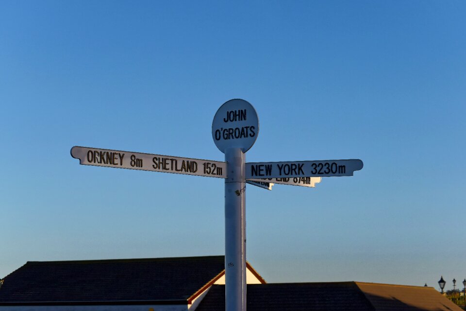 Britain headland signpost