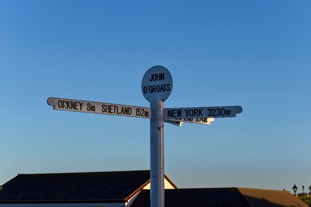 Britain headland signpost photo
