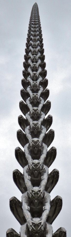 statue into the sky