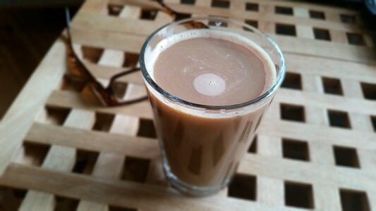 Café latte glass morning
