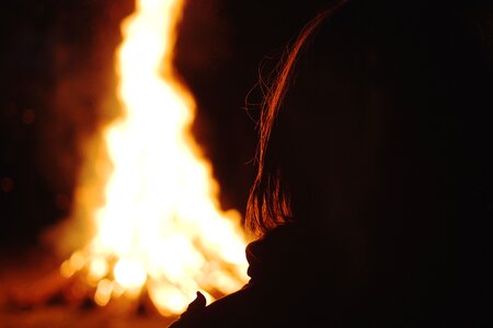 Dark orange silhouette