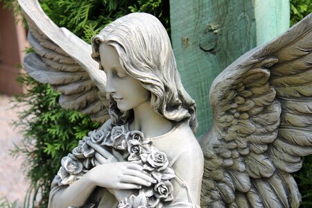 Angel wings stone heaven photo