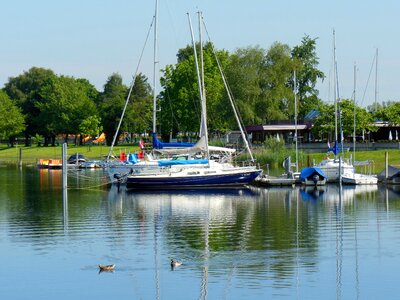 Blue sky water romance photo