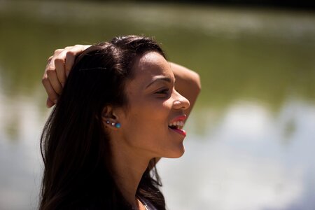Satisfied girl young