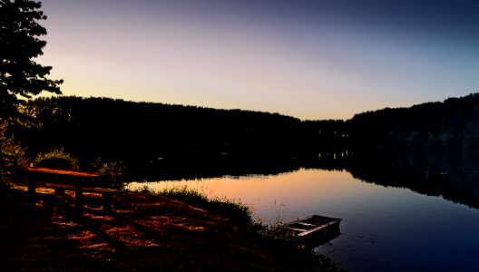 A quiet evening at the lake photo