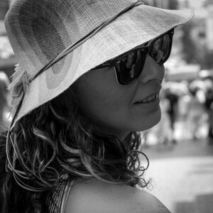 Street hat smile