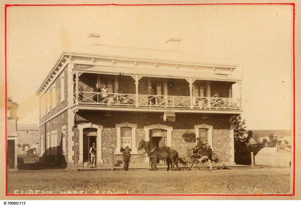 Eureka Hotel Redhill South Australia c. 1884 - State Library of SA B 70085/113