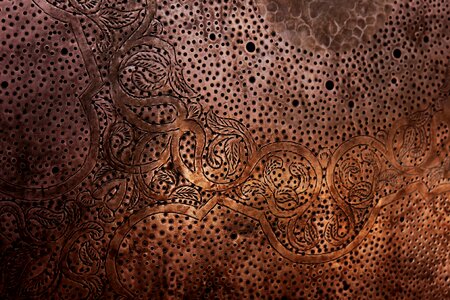 Arabesque metal texture